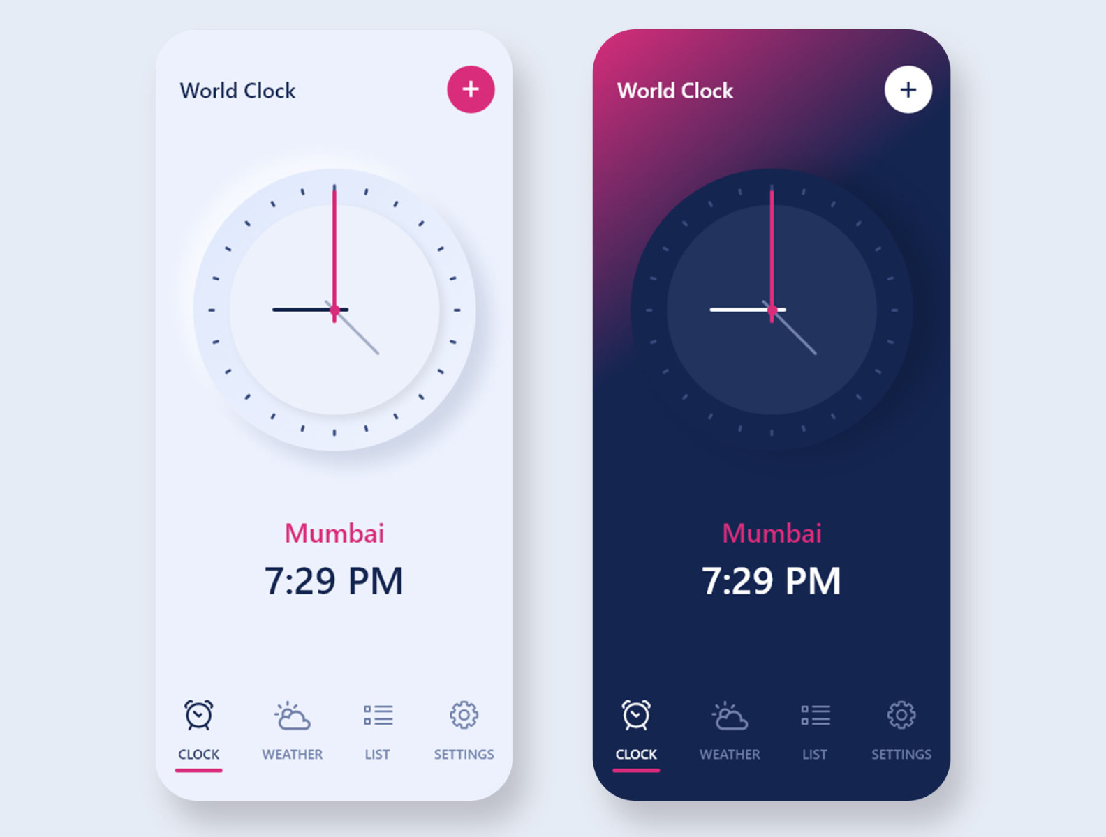 World clock app landing page UI by Uday Bhosle on Dribbble