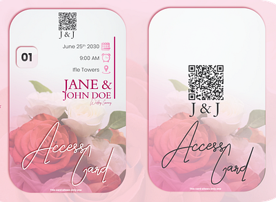 Wedding pass ai branding design flowery illustrator logo typography wedding invite