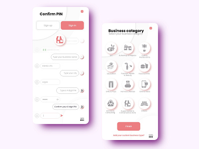 SignUp with custom icons branding design illustrator typography ui ux vector xd design