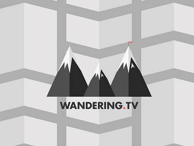Wandering.Tv Logo branding colour identity logo ui ux webdesign