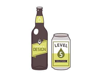 Brew Icons beer bottle brew can icons illustration level five vector