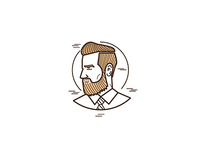 Mr. Hipster Logo (2) beard hair hipster illustration logo man modern mr pomade vector vintage