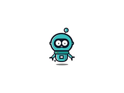 CuteRobo bots brand branding cute fly logo robo robotlogo simple smallbots