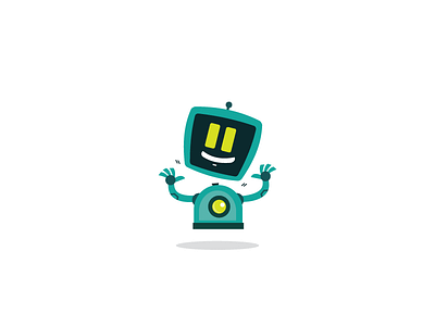 Floatinghead bots branding cute floating future head logo robot robotlogo smallbots
