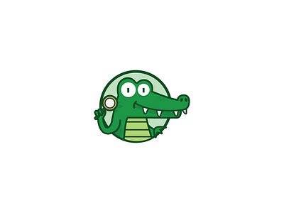 Allergator logo allergator alligator croc crocodile logo mascot mystery simple