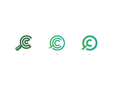 compare club logo project cc club compare gradient green icon logo mark simple