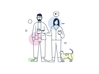 couple + cat