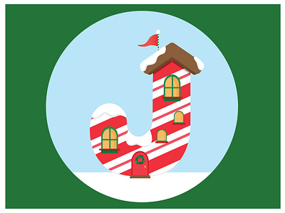 The Candy Cane House christmas design designs illustration vector vector art vector illustration vectordesign