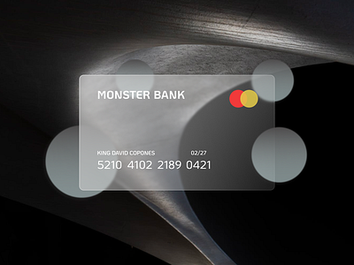 Glassmorphism Credit Card branding card design finance fintech glassmorphism graphic design minimal minimalism trend