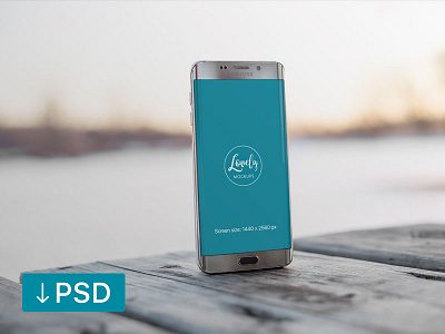 Android Phone On Wooden Table (Freebie)