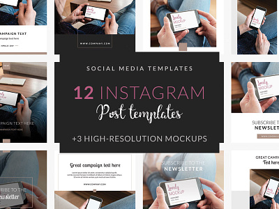 Instagram post templates apple high resolution instagram mock up mockup photorealistic psd social media social media design template