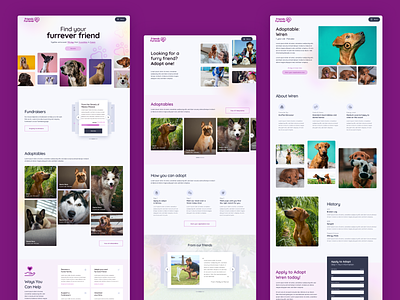 Dog Rescue Website Concept branding charity desktop dog landing rescue web website