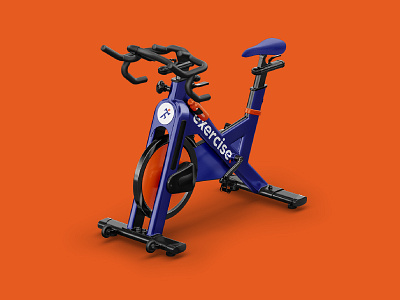 Exercise - Product Visualisation bike brand identity corporate identity cycle design exercise fitness gym health product sports visualisation