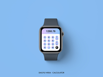 DailyUI #004 - Calculator apple basic calculator dailyui design gradient minimal numbers ui ux watch