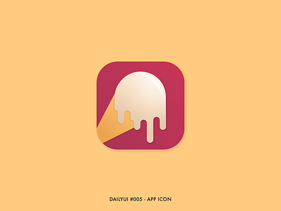 DailyUI 005 - App Icon app apple design gradient ice cream icon iconography ios logo mockup store ui ux vanilla