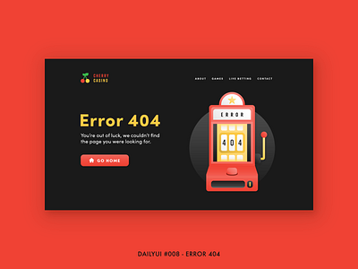 DailyUI #008 - Error 404