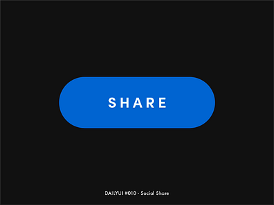 DailyUI #010 - Social Share adobe xd animation button dailyui dailyui 010 design dribbble icons instagram interaction minimal share social twitter ui ux