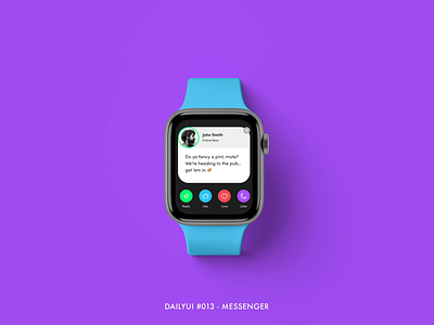 DailyUI #013 - Messenger adobe xd animation apple bold chat dailyui design interface like messenger minimal reactions ui ux watch