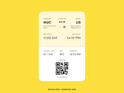 DailyUI #024 - Boarding Pass adobe xd animation app boarding code dailyui design destination digital interaction interface minimal pass plane ticket ui ux