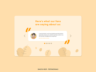 DailyUI #039 - Testimonials adobe xd beauty carousel comments dailyui design feedback interface landing page minimal natural ratings review reviews skincare slider testimonial testimonials ui ux