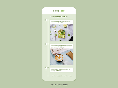 DailyUI #047 - Feed