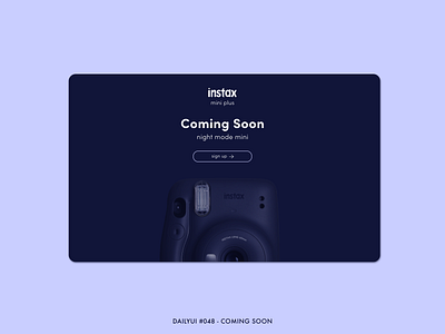 DailyUI #048 - Coming Soon