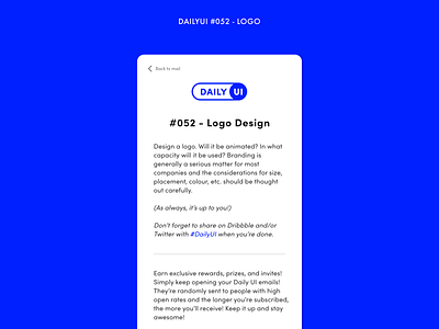 DAILYUI #052 - Logo adobe xd challenge daily dailyui design email interface logo logotype mail minimal newsletter ui ux