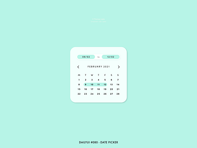 Daily UI #080 - Date Picker 080 adobe xd app calendar challenge dailyui date date picker datepicker dates design digital interaction interface minimal pastel picker planner ui ux