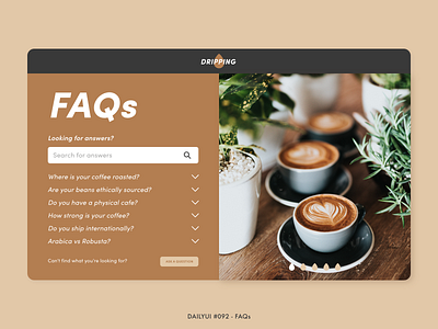 Daily UI #092 - FAQs