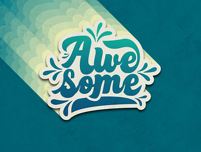 Awesome branding typogaphy ui vector