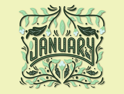 January branding flat illustration illustrator logo minimal typogaphy typography ui web