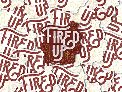 Fired Up app branding design illustration logo typogaphy ui vector