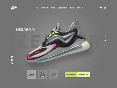Nike Store - Design Exploration branding design figma nike nike air max shoes shoes app shoes store simple ui web design