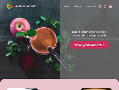 Fresh & Smooth - project gallery 2d branding design figma homepagedesign logo ui ux vector web website design