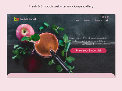 Fresh & Smooth website: mock-ups gallery