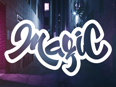 Magic art graphic design handdraw lettering vector