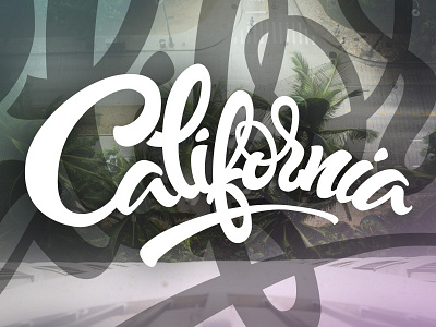 California art graphic design handdraw lettering vector