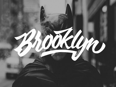 Brooklyn brush calligraphy design font graphic design hand draw identity lettering logo type typeface vector