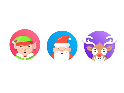 New Year Characters art character colors flat illustration illustrator ios new year ui ux