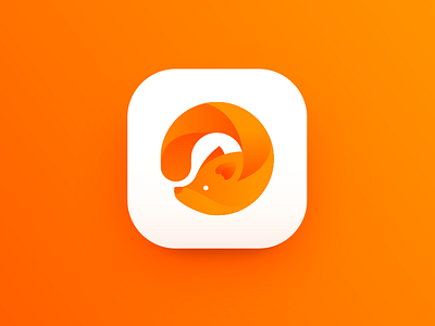 fOxygenic Icon app branding colors flat fox gradient icon illustration ios logo ui ux