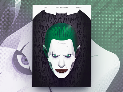 Suicide Squad Poster - JOKER batman colors comics dc flat illustration joker poster tubik vector