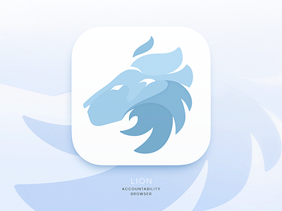 Lion Browser Icon app branding browser colors icon identity ios application lion logo tubik