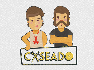 CASEADO character couple flat friends illustration lovers vector
