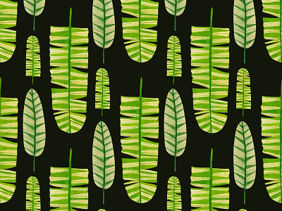 Tropical leaves seamless pattern design