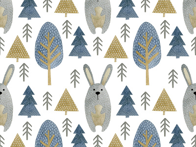 Forest seamless pattern