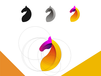 Horse Golden Ratio Logo branding branding design design golden ratio grafis icon illustration logo logodesign modern logo