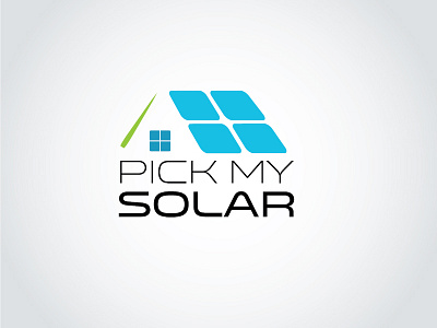 Pick My Solar branding home logo solar solar panels sun