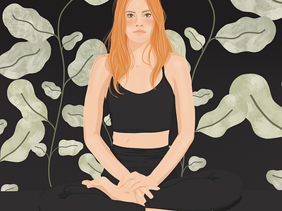 Yogui girl editorialillustration femaleillustration girl illustration yoga