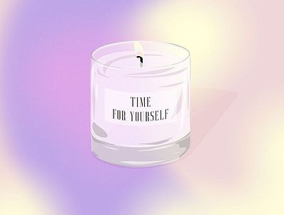Time for yourself candle design drawing drawingart graphic graphic design illustration illustration art