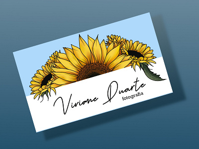 Business Card business cards businesscard illustration sunflowers